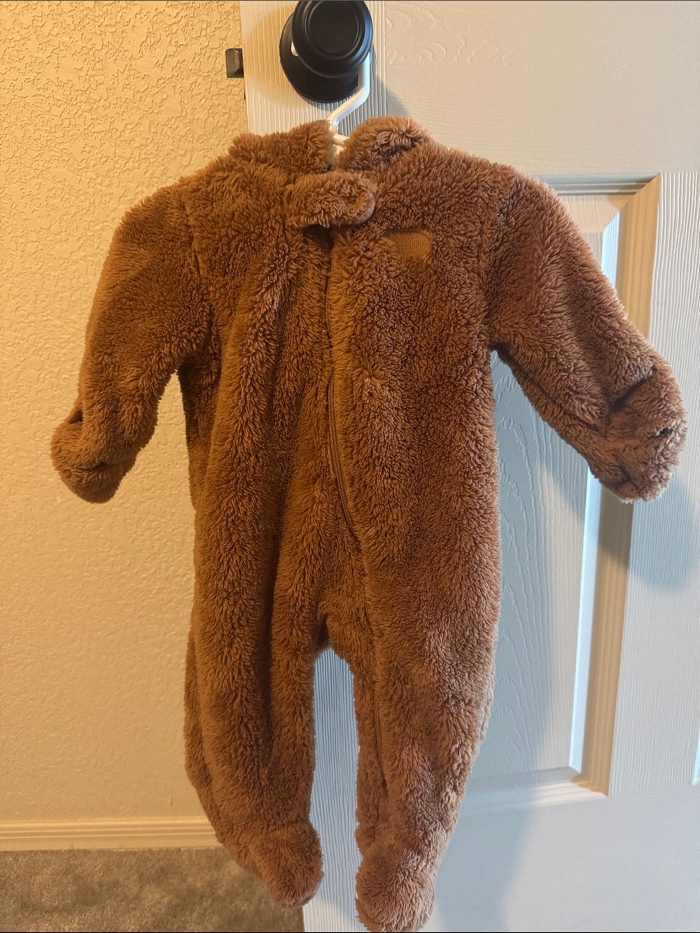 Cozy Brown Plush Baby Bear One-Piece Jumpsuit carters 6Month